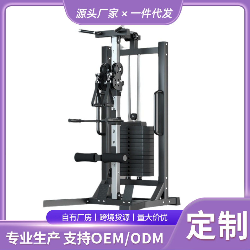 工厂 家用单边小飞鸟训练器绳索下拉高低拉综合训练健身器材
