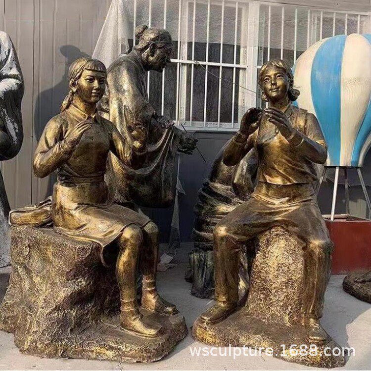金属雕塑 铜工艺品  铸铜人物雕塑摆件 园林景观  铸铜景观雕塑