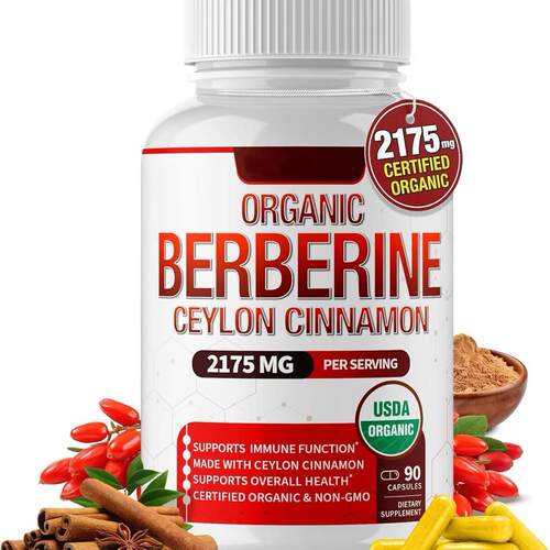 tk跨境亚马逊热卖 ORGANIC BERBERINE小檗碱锡兰肉桂胶囊90粒