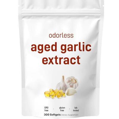 TK亚马逊跨境爆款300粒味大蒜软胶囊aged garlic源工厂直销