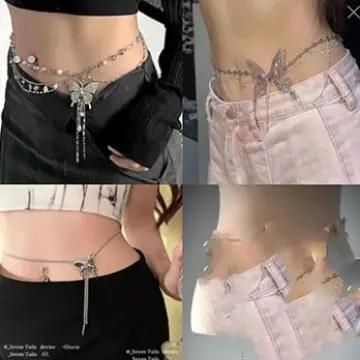 纯欲蝴蝶腰炼波西米亚肚脐炼配裙子高级感y2k牛仔裤配饰新款饰品