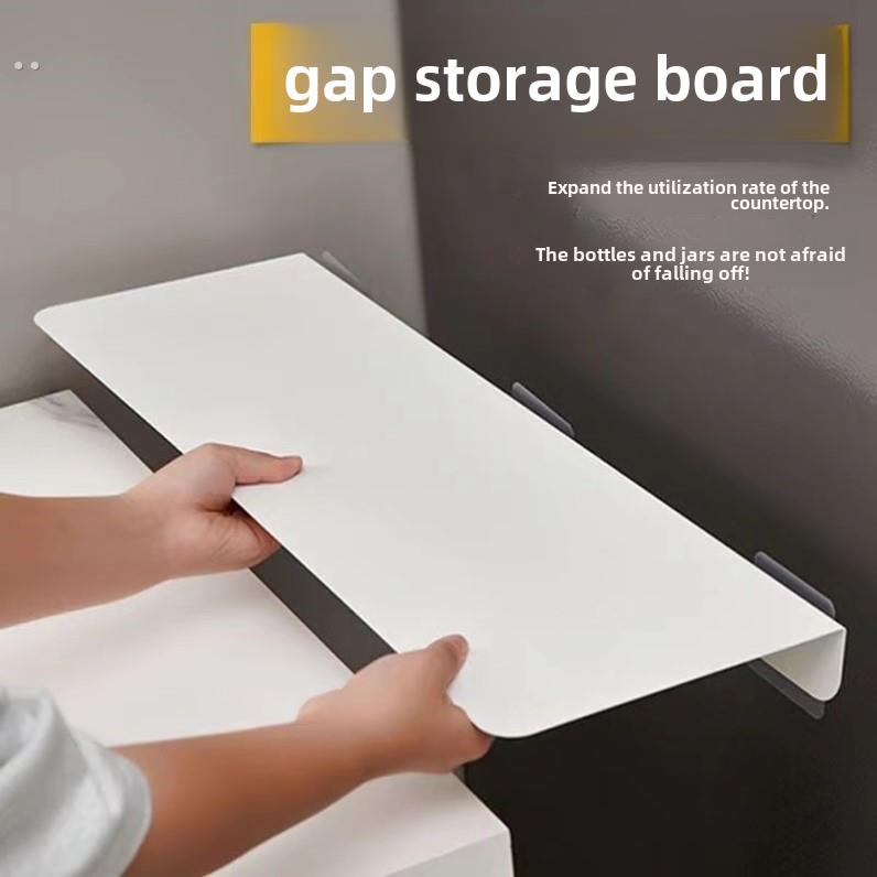 厨房台面延长板夹缝板墙上免打孔收纳架置物架桌面窄缝挡板延伸板