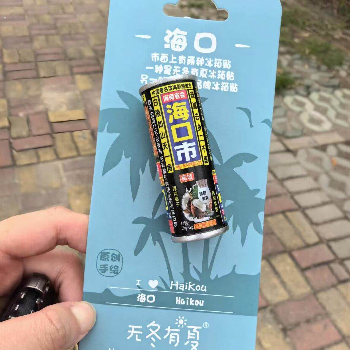 海南文创海口椰汁瓶冰箱贴高级感创意旅游打卡送朋友收藏纪念品