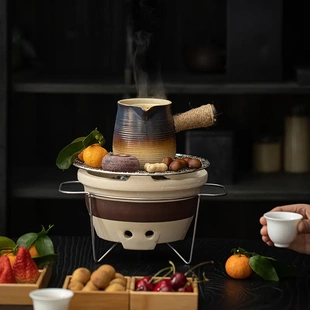 家用功夫小茶壶室内炭火烧烤围炉煮茶壶炉子 罐罐茶煮茶器茶具套装