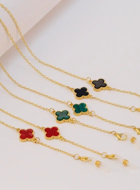 欧美日韩新款热卖仿真金防丢眼镜链时尚四耳机防丢链