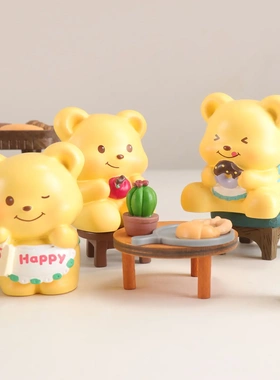 创意家盲盒萌宠厨师潮玩公仔树脂工艺礼品