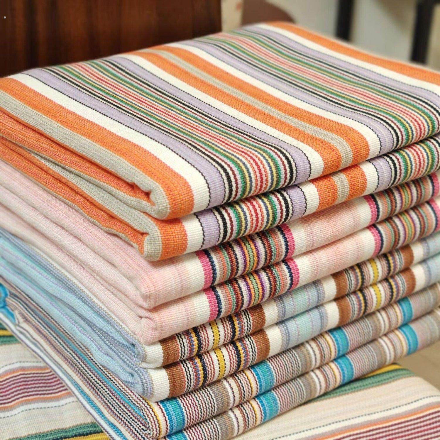 棉布老粗布棉老式床单格子条纹睡单色织通用被单