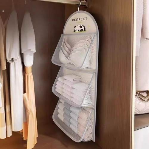 内衣收纳挂袋内裤收纳神器悬挂式学生宿舍门后网兜家用衣柜收纳袋