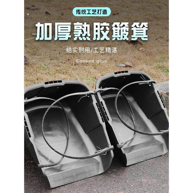 新款耐用建筑工地大号挑泥沙轮胎皮簸箕农用加厚垃圾挑土塑料粪箕