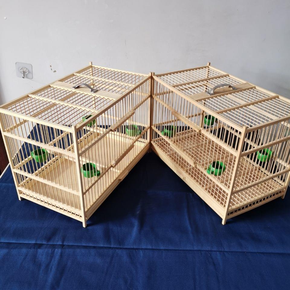 竹子鸟笼绣眼贝子黄鸟大空间鸟笼尺寸长40宽2高24厘米丝距1厘米