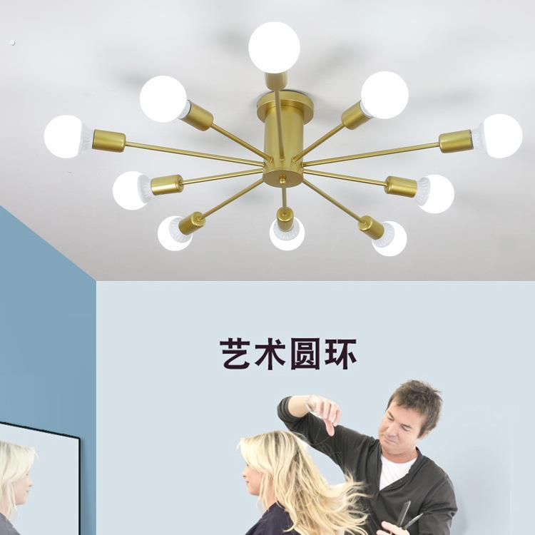 理发店专用吊灯创意个性灯具美发店发廊店铺商用超亮服装店吸顶灯