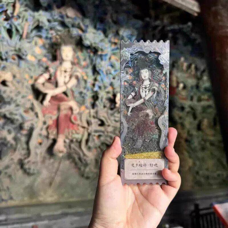 河北石家庄正定隆兴寺文创倒坐观音流沙冰箱贴磁吸冰箱装饰