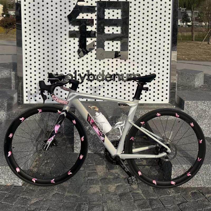 公路车轮毂贴纸自行车蝴蝶车轮改色装饰高颜值组装饰反光贴纸防水