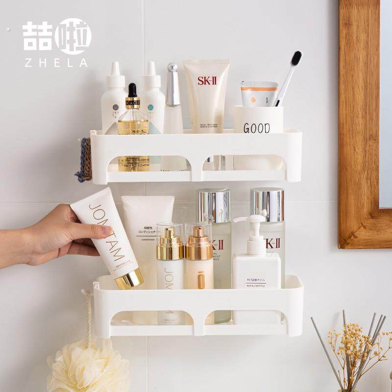 卫生间置物架壁挂式浴室收纳架免打孔物品整理架多功能储物架