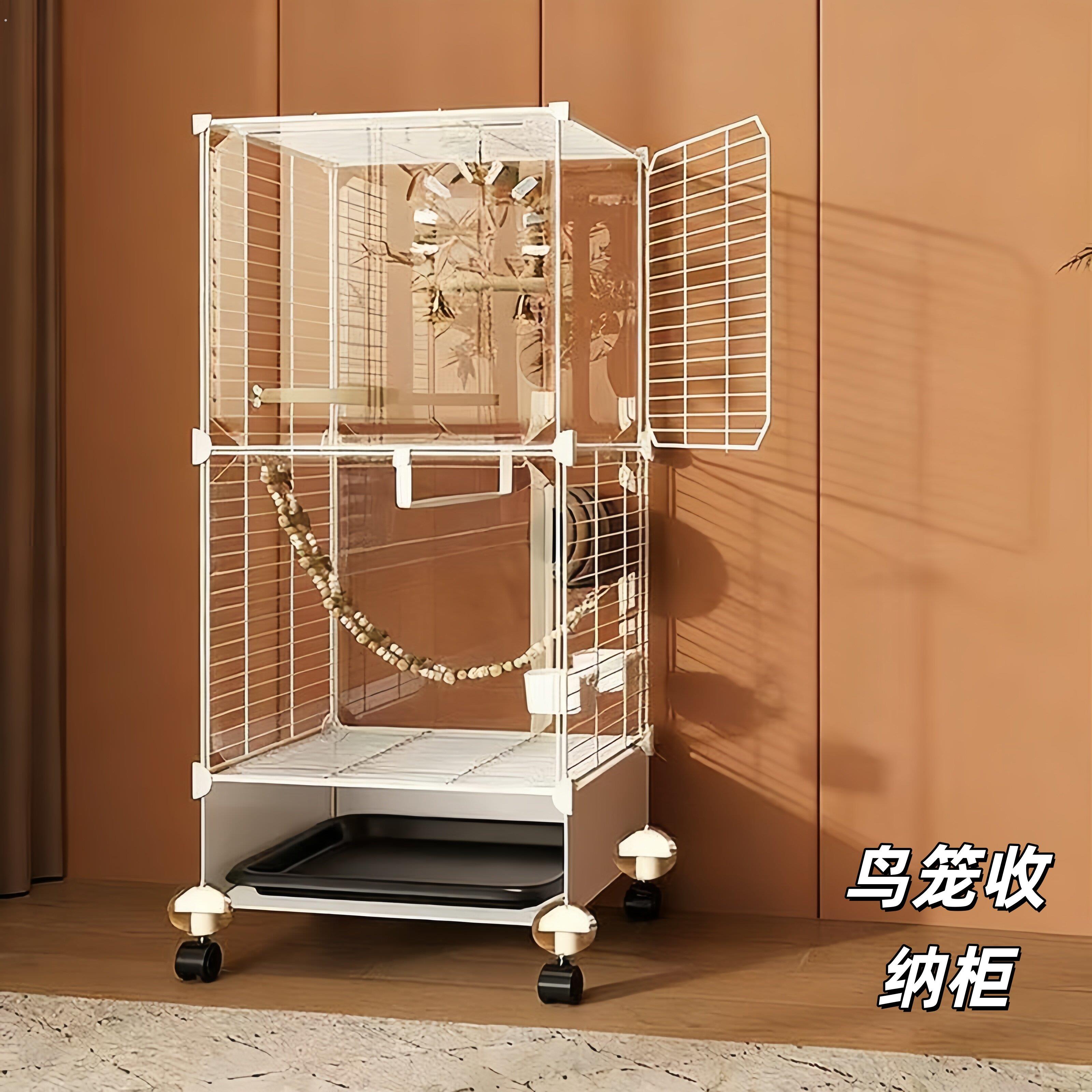 鸟笼收纳柜室内室外带家俱家用带厕所生态超大自由空间小鸟宠物柜