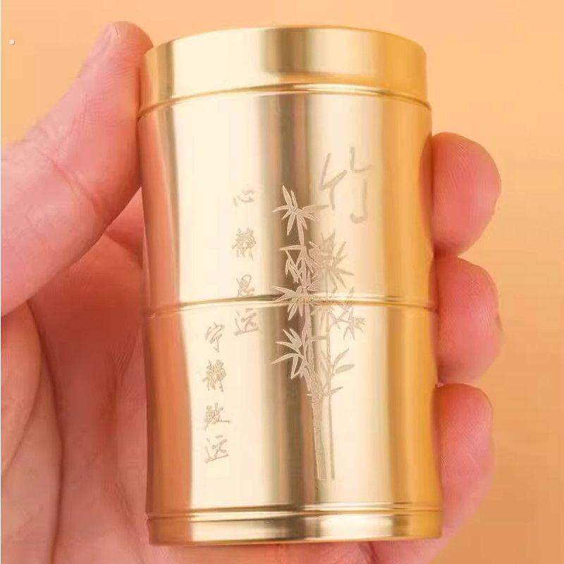 纯铜牙签筒创意高档家用牙签盒便携式卧室餐厅客厅防尘耐摔牙签罐