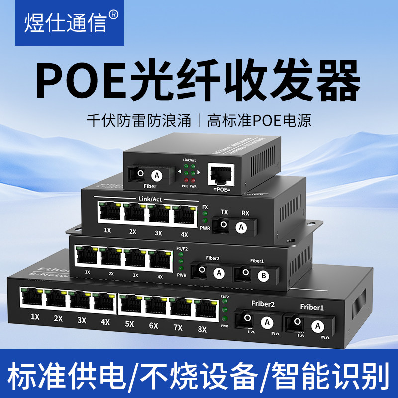 千兆POE光纤收发器1光2光4光图片