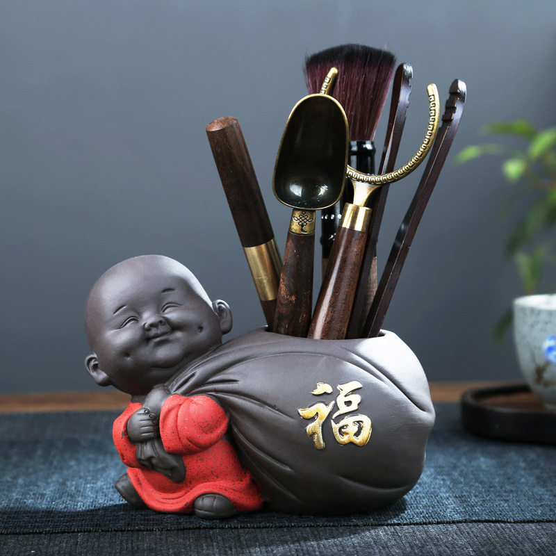 茶道六君子泡茶工具大全套装茶刀茶夹茶刷勺喝茶用品功夫茶具配件