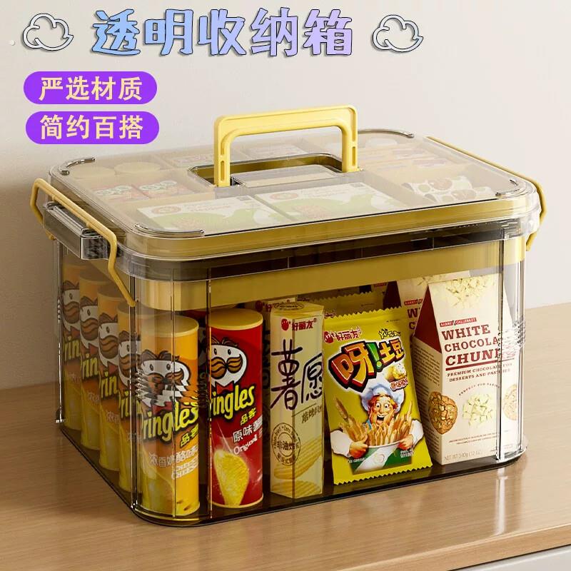 露营食材收纳盒收纳箱户外露营摆摊大容量储物箱透明双层带盖衣箱