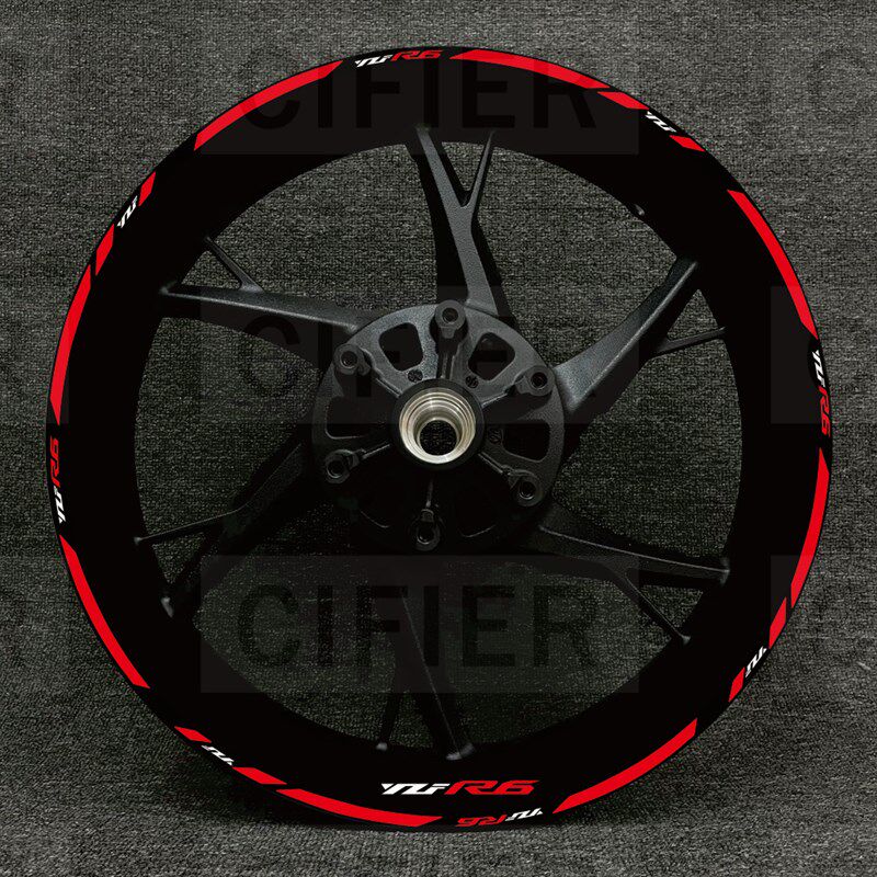 R3 R1 R6贴纸YZFR7R15R25轮毂改装个性轮圈反光贴花CIFIER