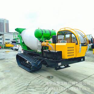钢制全地形运输罐车后驱履带混凝土搅拌罐车3方4方水泥搬运车