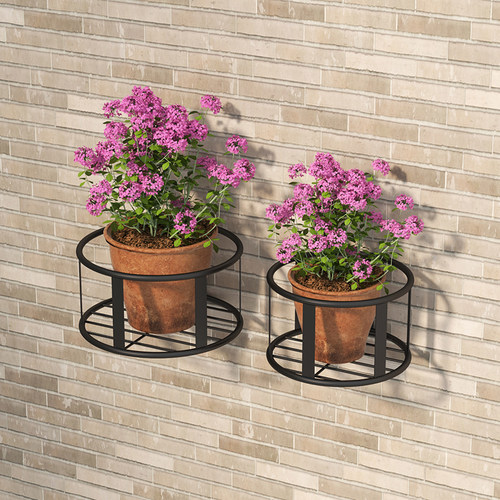 圆形壁挂式花架 挂壁挂墙上 墙壁墙面花盆架 吊兰绿萝花篮架 打孔