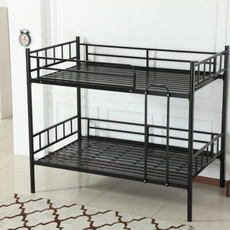 上下铺两层防摔全护栏床员工宿舍床二层铁架床简易双层高低铁艺床