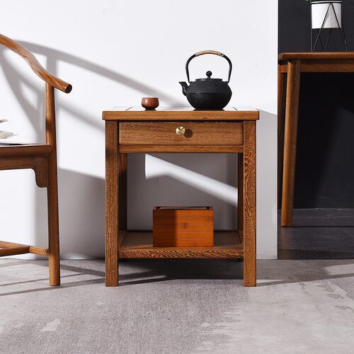 红木小方桌 鸡翅木小茶几 实木沙发边几角几阳台中式小桌子小茶台