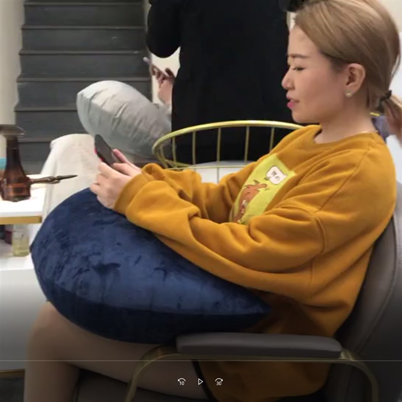 美甲缓解疲劳U型抱枕潮 美发沙龙充气抱枕车载办公室午睡沙发靠枕