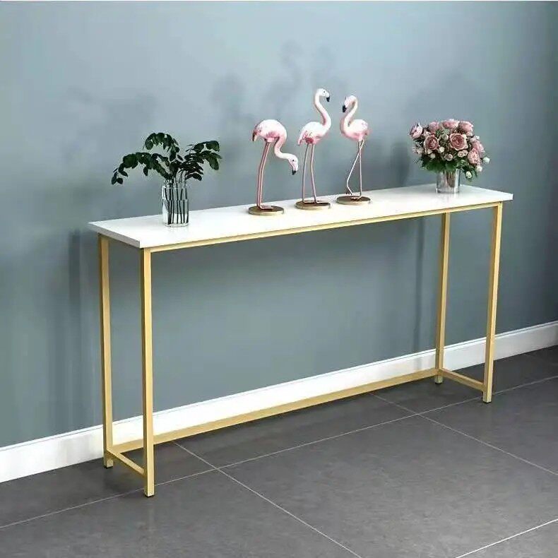 玄关桌子靠墙暖气片窄桌铁艺走廊入户过道床边夹缝桌子长条玄关台