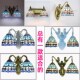 蒂凡尼地中海壁灯欧式 楼梯过道田园灯 餐厅卧室床头壁灯镜前灯复式