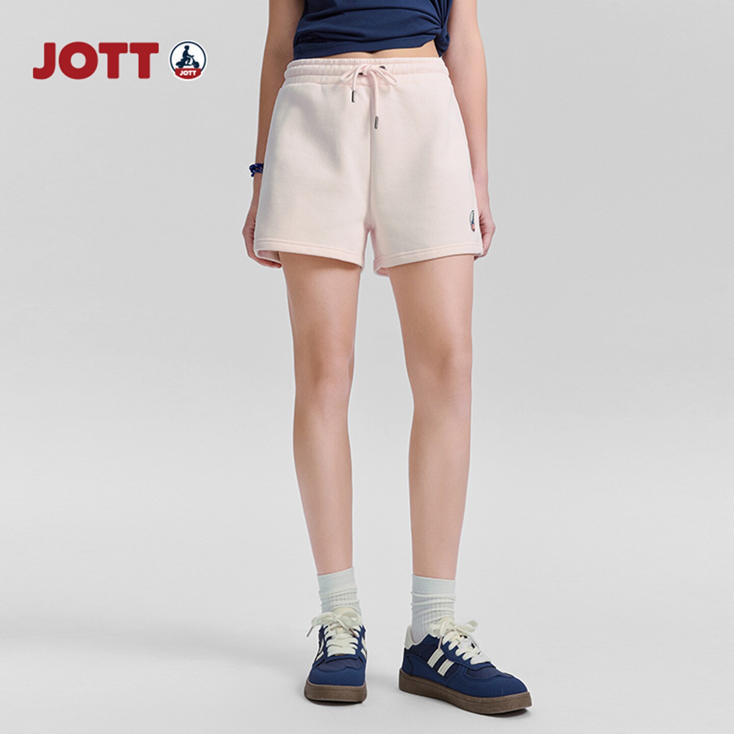 JOTT 专柜正品 | 粉色抽绳松紧腰短裤简约时尚女士休闲裤夏季新款图片