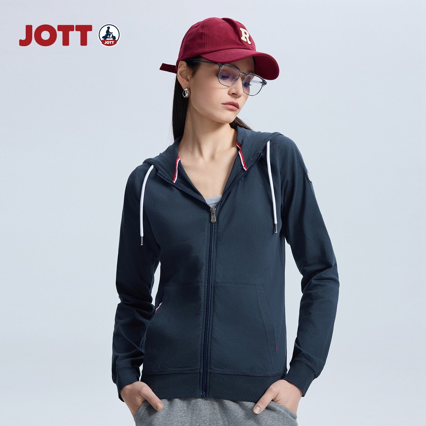 JOTT女士全棉连帽衫休闲百搭图片