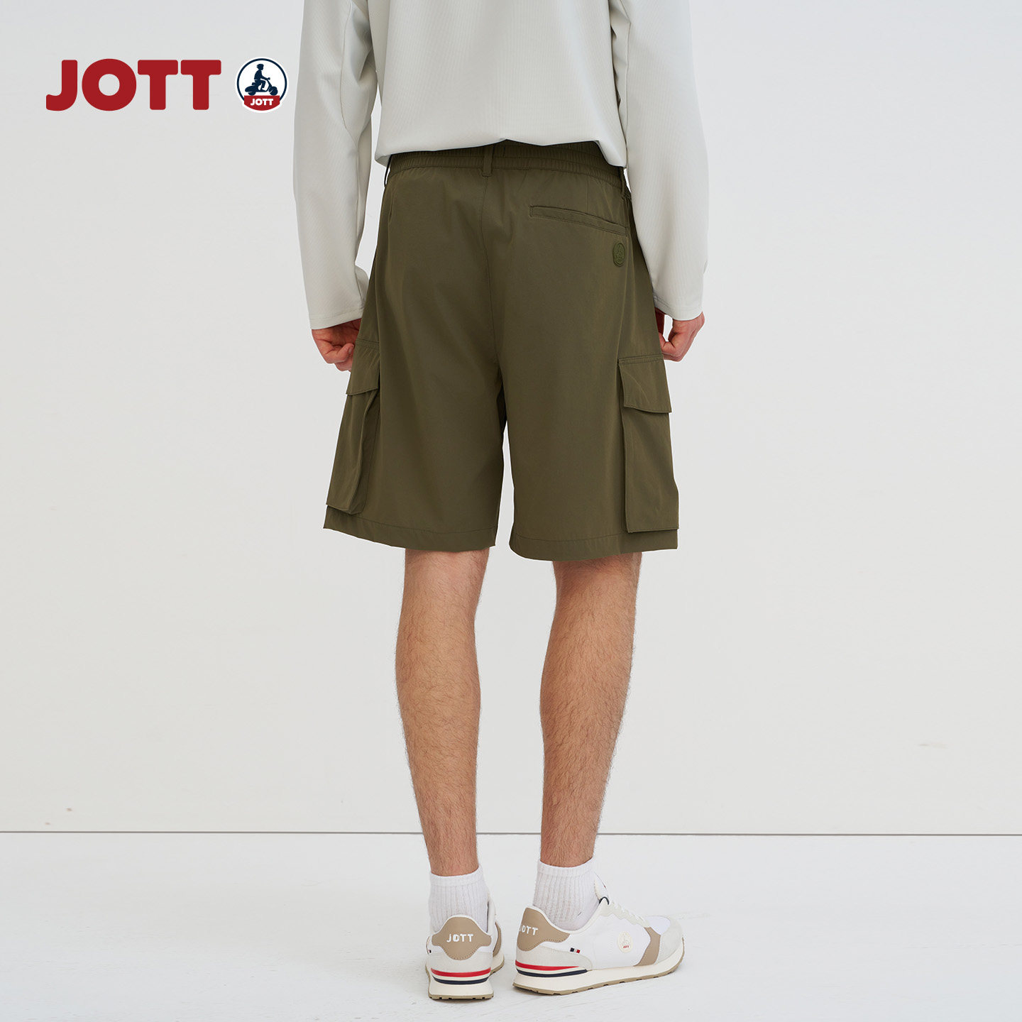 JOTT 专柜正品 | 军绿色休闲工装短裤简约时尚裤子男士夏季新款图片