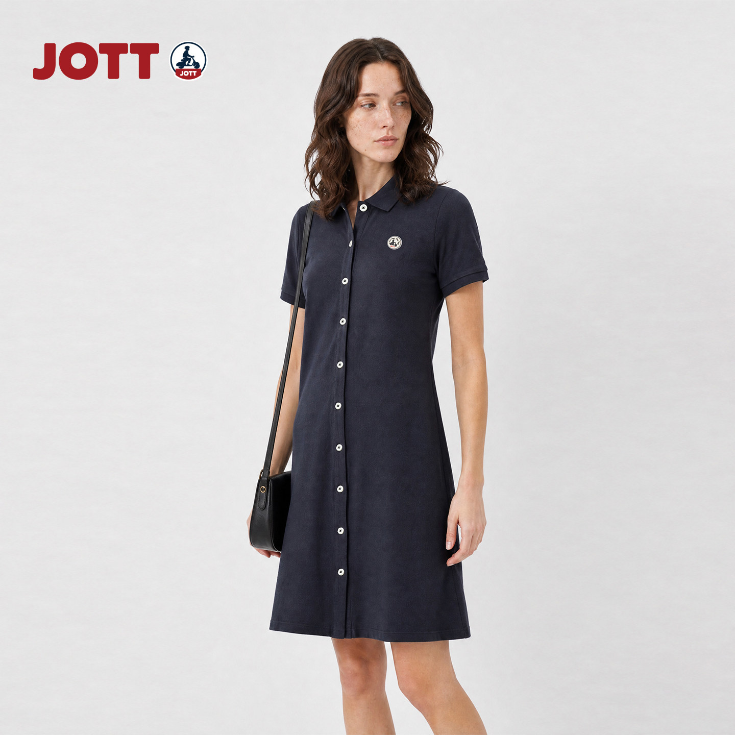 JOTT女士夏季POLO短袖连衣裙图片