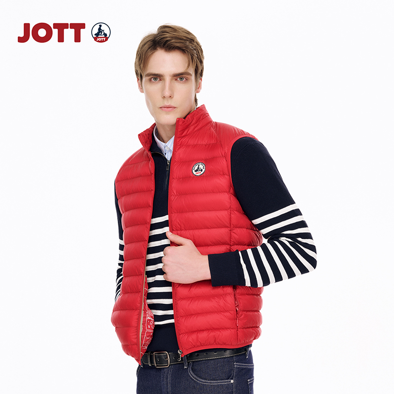 JOTT男士轻薄保暖羽绒马甲