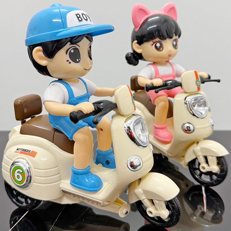 宝宝电动旋转跳舞摩托车玩具