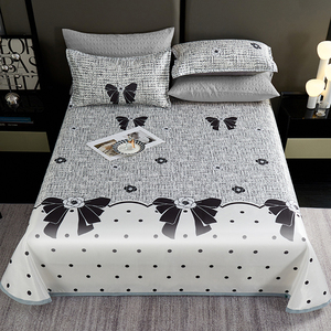 1冰丝席床单双人可机洗可折叠席子夏季宿舍学生床单空调席三件套