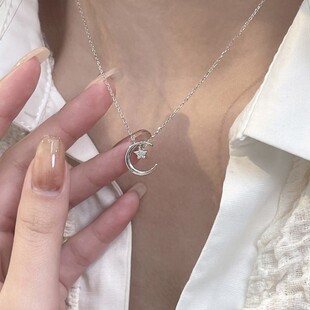 锁骨链高级感饰品 23年星星月亮项链女简约冷淡风气质轻奢网红同款