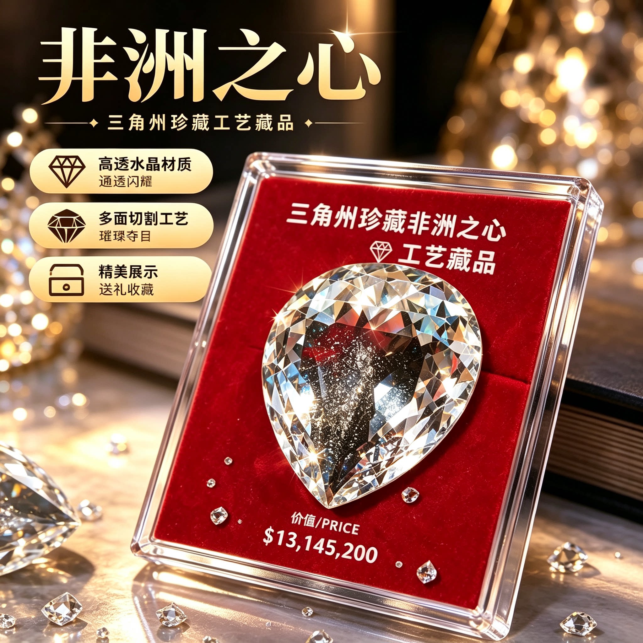 三角洲行动非洲之心星模型游戏周边大红典藏款海洋之泪摆件送礼物图片