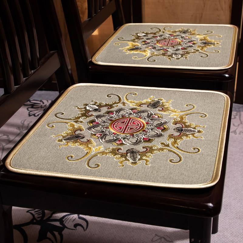 茶椅垫坐垫新中式椅子垫红木沙发抱枕实木椅圈椅餐椅垫马蹄形夏季