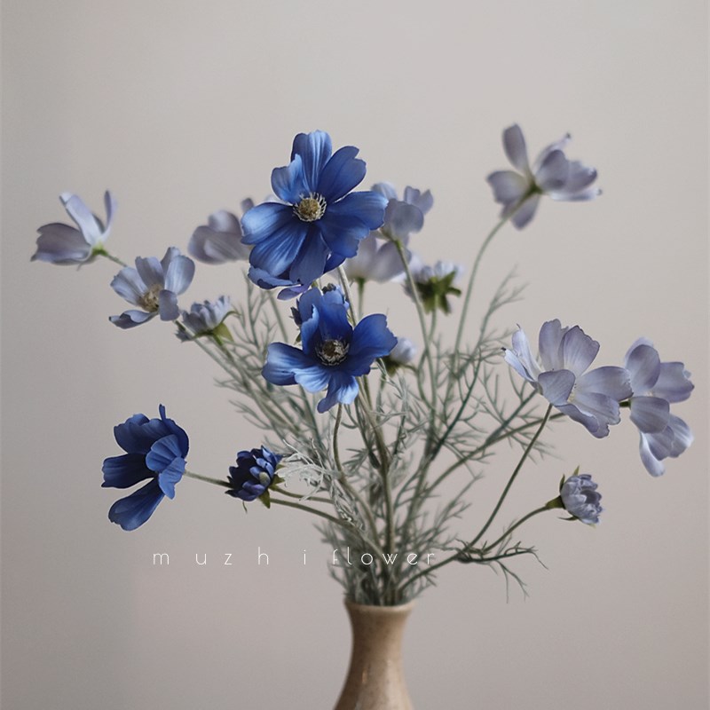端雏菊仿真花格菊波斯菊花束假花摆放插花绢花