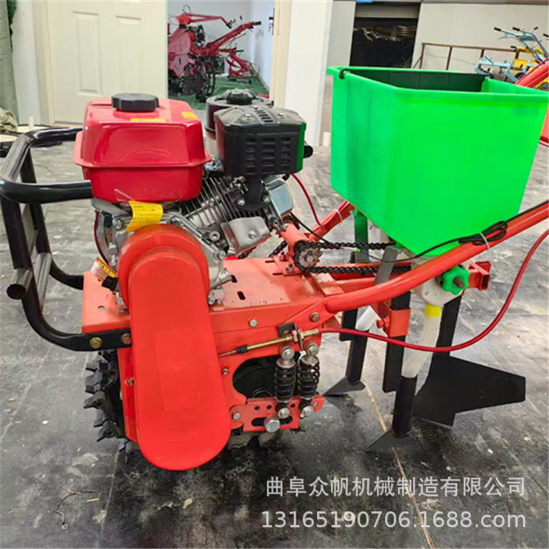 履带式链轨追肥施肥机小型玉米开沟除草施肥一体机多功能趟地机