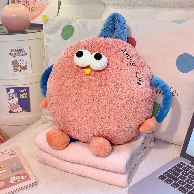 创意怪兽抱枕被子二合一室生宿舍好物女生午睡枕头毯子两用,居家布艺,抱枕被,淘宝优惠券,粉丝福利购,淘宝优惠卷