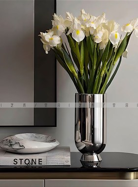 空合 现代几何玻璃艺术花器花艺 样板间样品屋示中心家居大理石