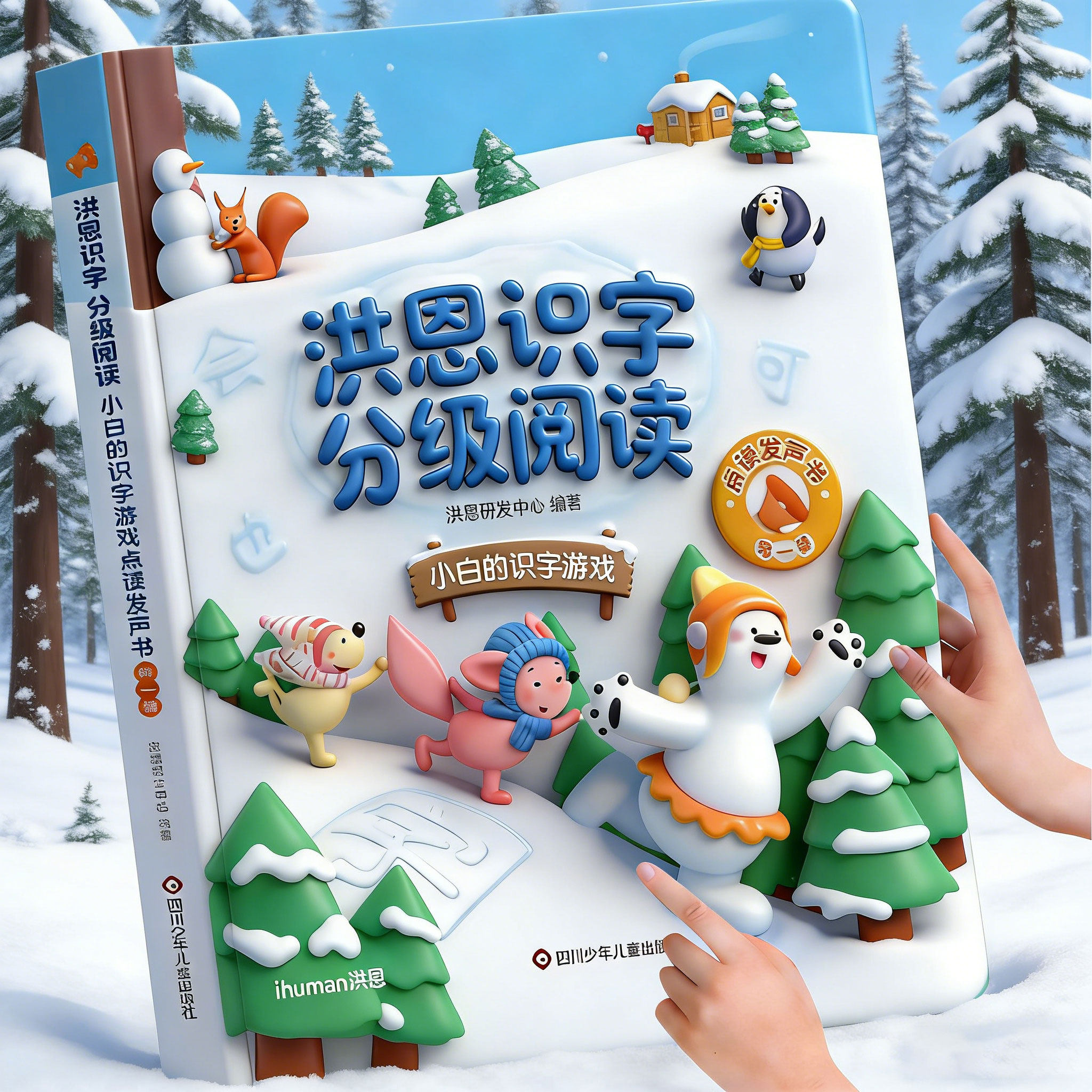 洪恩识字英语分级阅读点读发声书一二合辑故事绘本儿童早教启蒙有