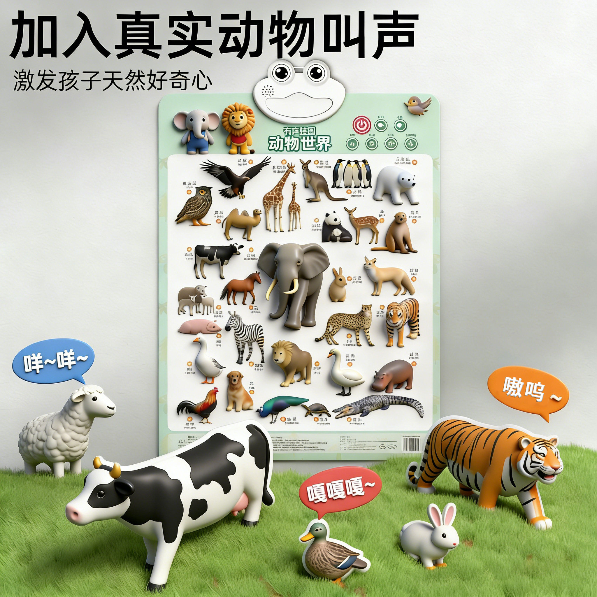 宝宝有声早教挂图墙贴认知启蒙婴幼儿童点读发声书益智玩具学说话