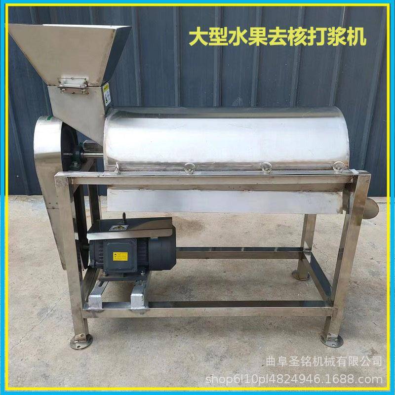 商用莲雾打浆机 双道芒果去核打浆机 大型生姜胡萝卜粉碎机