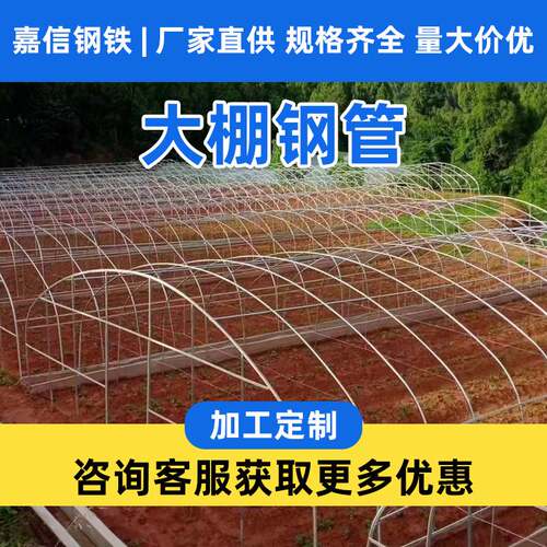 大棚镀锌钢管骨架椭圆管农业种植蔬菜养殖温室避雨单体大棚定制