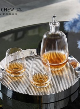 现代酒壶酒器装样板间售楼处玄关边几餐桌摆设